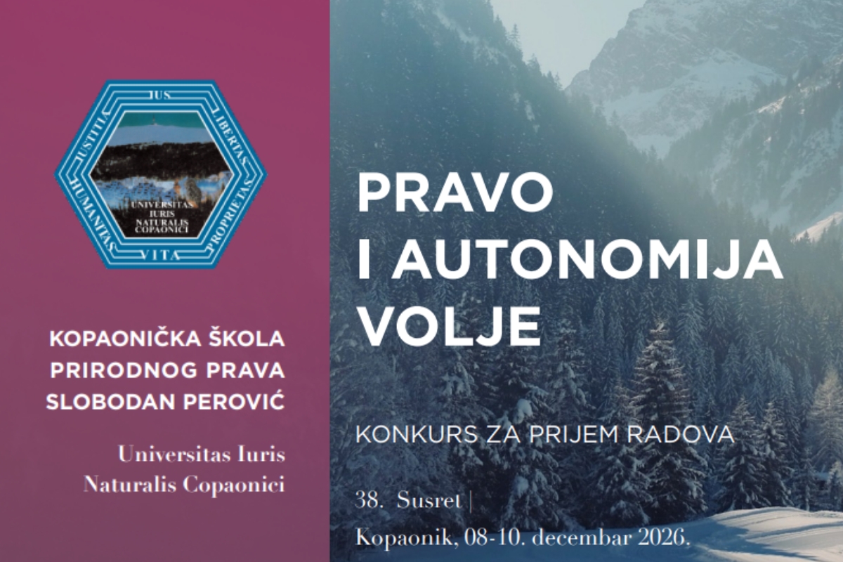 Tradicionalni Susret Kopaoničke škole prirodnog prava na Kopaoniku 2026 godine